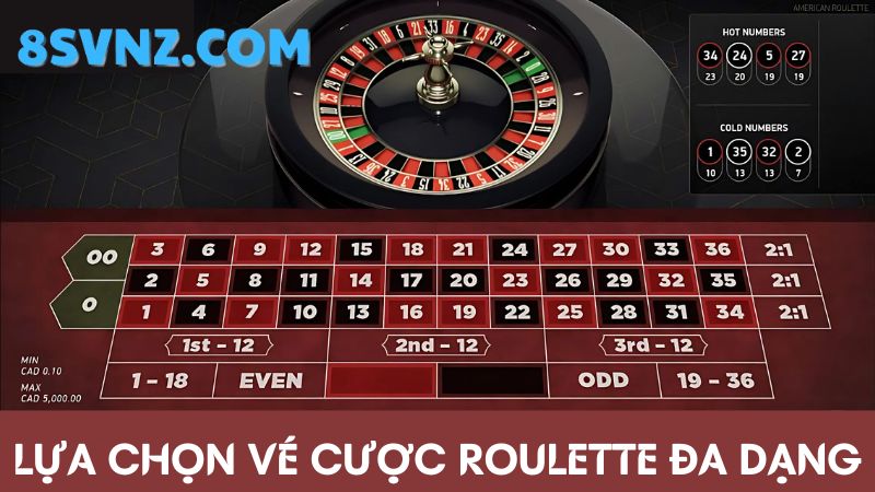 Roulette trực tuyến 8s