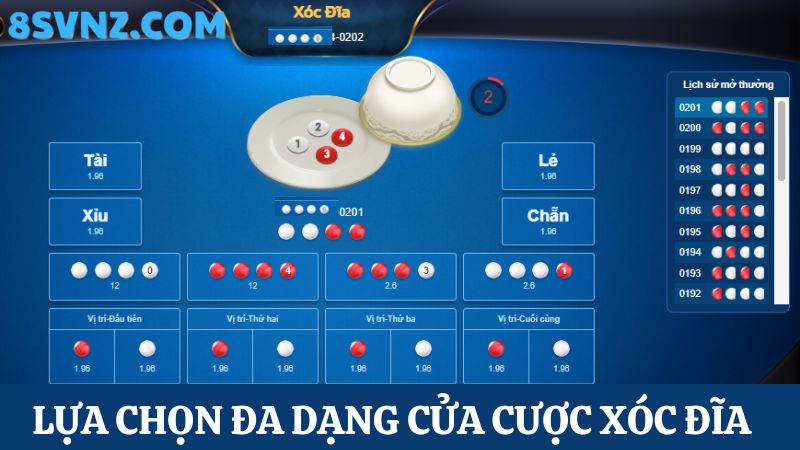 cược xóc đĩa online 8s